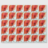 Red Poppies waterverf moderne bloemkunst Cadeaupapier (Vlak)