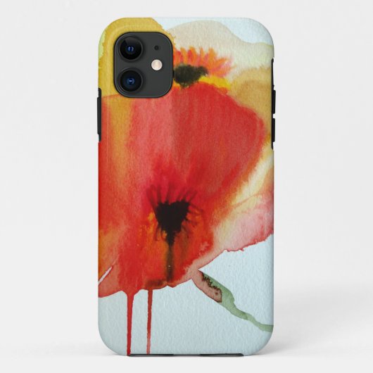 Red Poppies waterverf moderne bloemkunst Case-Mate iPhone Case (Achterkant)