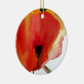 Red Poppies waterverf moderne bloemkunst Keramisch Ornament (Rechts)
