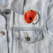 Red Poppies waterverf moderne bloemkunst Ronde Button 5,7 Cm (In situ)