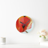 Red Poppies waterverf moderne bloemkunst Ronde Klok (Huis)