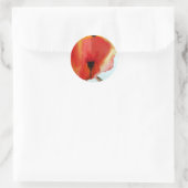 Red Poppies waterverf moderne bloemkunst Ronde Sticker (Tas)