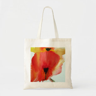 Red Poppies waterverf moderne bloemkunst Tote Bag