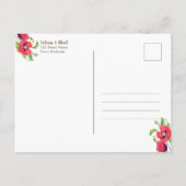 Red Poppies Wild Floral Wedding Save the Date Aankondigingskaart (Achterkant)