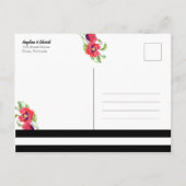 Red Poppies Wild Floral Wedding Save the Date Aankondigingskaart (Achterkant)