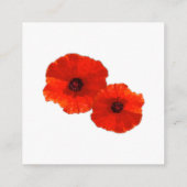 Red Poppies Wishing Well Enclosure Kaarten Bulk (Achterkant)