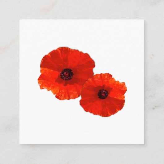 Red Poppies Wishing Well Enclosure Kaarten Bulk (Achterkant)