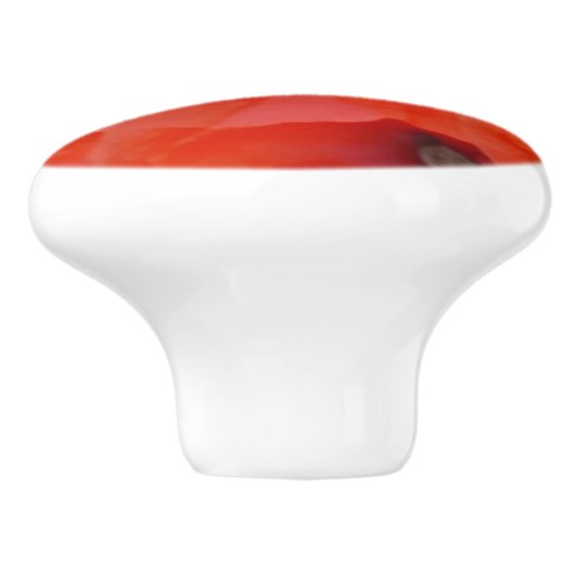 Red Poppoes Design Ceramic Pull Handles Keramische Knop (Zijkant)