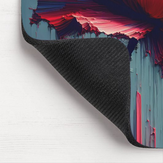 Red Poppy Abstract Muismat (Hoek)