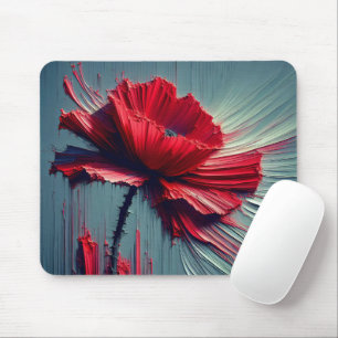 Red Poppy Abstract Muismat