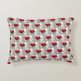 Red Poppy Accent Pillow Accent Kussen