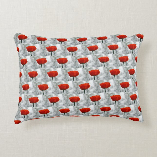 Red Poppy Accent Pillow Kussen (Voorkant)