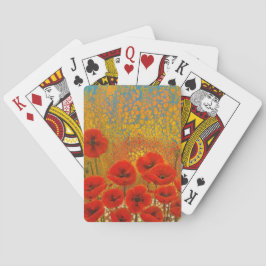 Red Poppy-afspeelkaarten Pokerkaarten