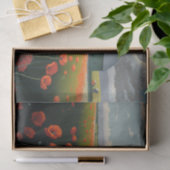 Red Poppy Afternoon, Op het Boerderij Tissuepapier (Geschenk)