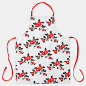 Red Poppy All-Over Print Apron Schort (Voorkant)