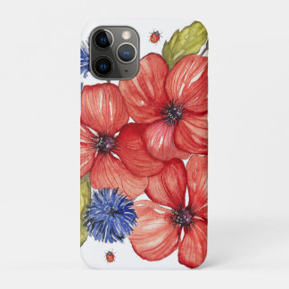 Red Poppy and Blue Cornflower Watercolor Case-Mate iPhone Case