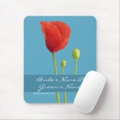Red Poppy aqua Wedding Mousepad Muismat (Met muis)