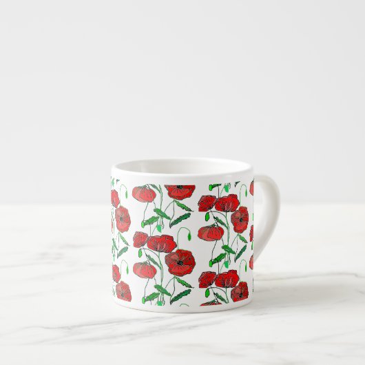 Red Poppy Art - Espresso Kop (Voorkant rechts)