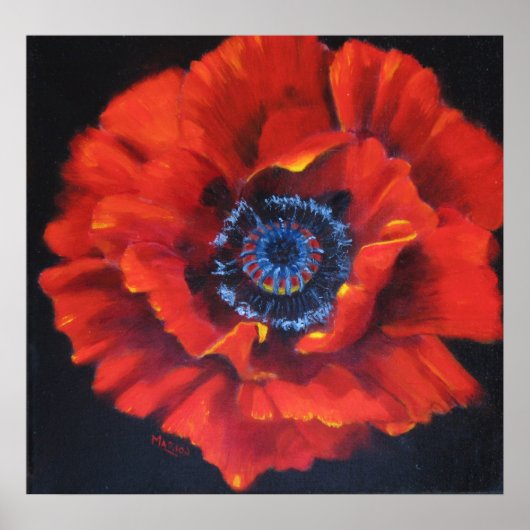 Red Poppy Art Poster (Voorkant)