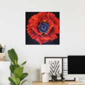 Red Poppy Art Poster (Thuiskantoor)