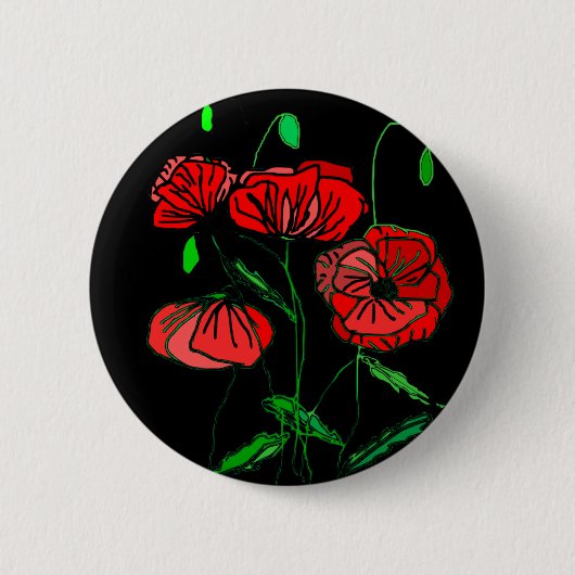 Red Poppy Art - Ronde Button 5,7 Cm (Voorkant)