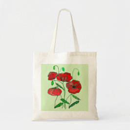 Red Poppy Art Tote Bag