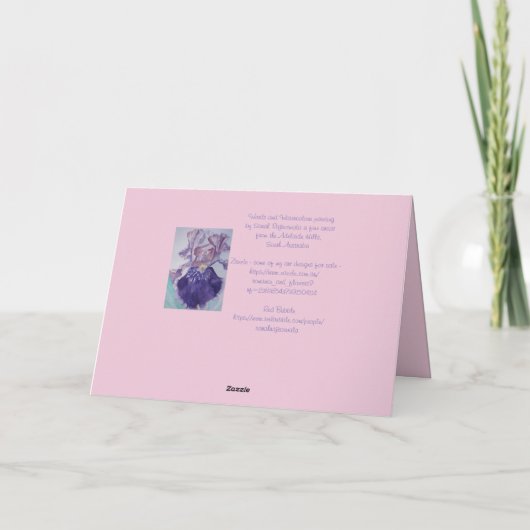 Red Poppy Art Waterverf Schilderkaart Kaart (Achterkant)