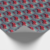 Red Poppy Artistic Abstract Cadeaupapier (Hoek)