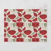 Red Poppy Baby Bloom Douche Invitation Briefkaart (Achterkant)