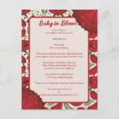 Red Poppy Baby Bloom Douche Invitation Briefkaart (Voorkant)