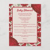 Red Poppy Baby Bloomed Geboorte Aankondiging Briefkaart (Voorkant)
