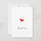 Red Poppy Bedankkaart (Voorkant)