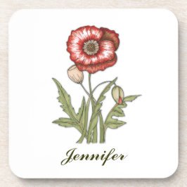 Red Poppy Bier Onderzetter