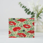 Red Poppy Briefkaart (Staand voorkant)