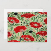 Red Poppy Briefkaart (Voorkant / Achterkant)