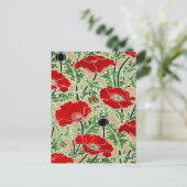 Red Poppy Briefkaart (Staand voorkant)