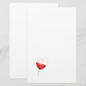 Red Poppy Briefpapier (Voorkant / Achterkant)