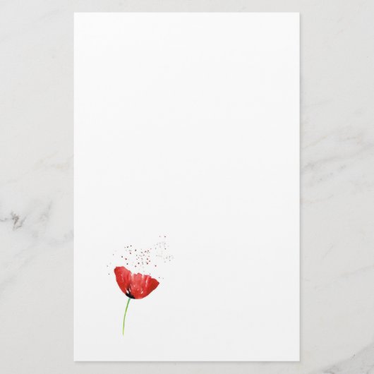 Red Poppy Briefpapier (Voorkant)