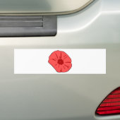 Red Poppy Bumpersticker (Op auto)