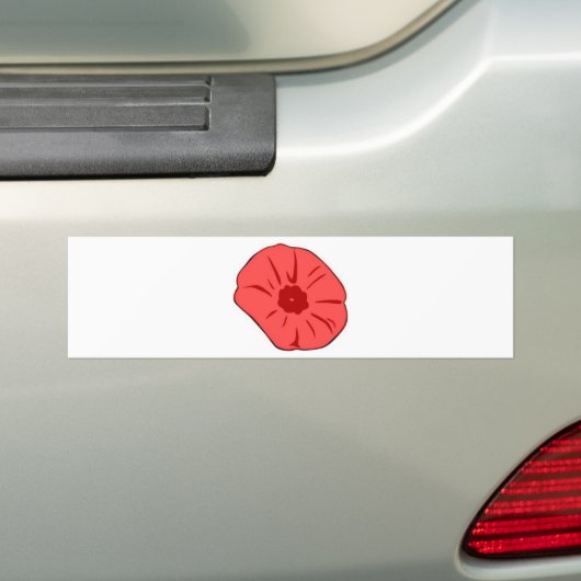 Red Poppy Bumpersticker (Op auto)