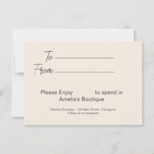 Red Poppy Business Certificate-Kaart Kaart (Achterkant)