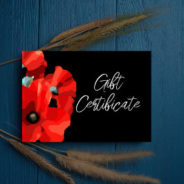 Red Poppy Business Certificate-Kaart Kaart