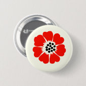 Red Poppy Button (Voorkant /achterkant)