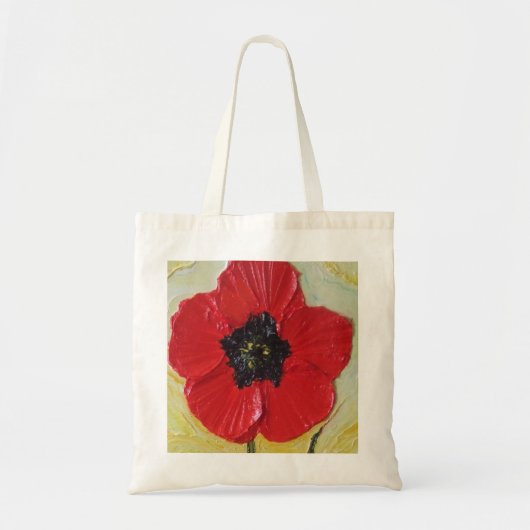 Red Poppy Canvas tas (Voorkant)
