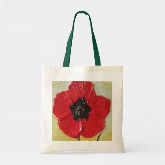 Red Poppy Canvas tas (Voorkant)