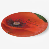 Red Poppy Celebration Papieren Bordje (Gekanteld)