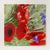 Red Poppy, Cottage Garden foto Legpuzzel (Horizontaal)