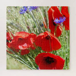 Red Poppy, Cottage Garden foto Legpuzzel