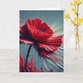 Red Poppy Denken aan jou Kaart (Gele Bloem)