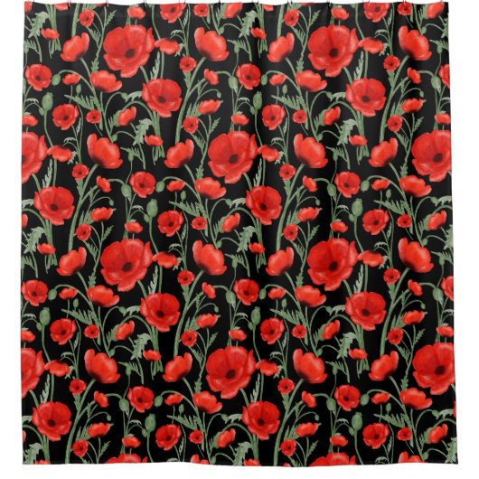 Red Poppy Douchegordijn (Voorkant)